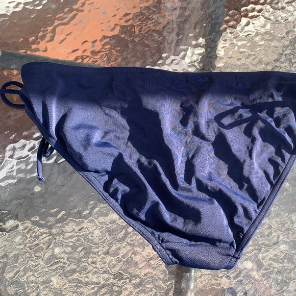 Low Rise Navy Bikini with Ties, Medium Coverage - Picture 9 of 9